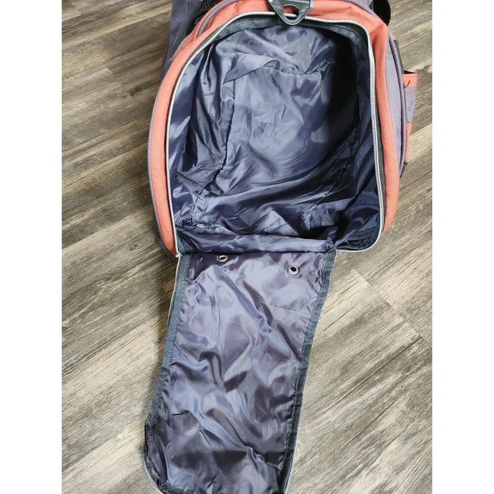 Large Jeep Duffle Travel Luggage Bag Rugged Orange, Black & Gray 20” X 9” X 12”